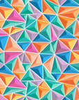 Papier peint géométrique - mosaïque de triangles multicolores