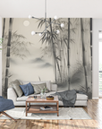 Japanese Wallpaper - Mist and Bamboo Landscape