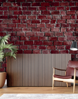 Papier Peint Art & Déco - Mur de Briques Rouges