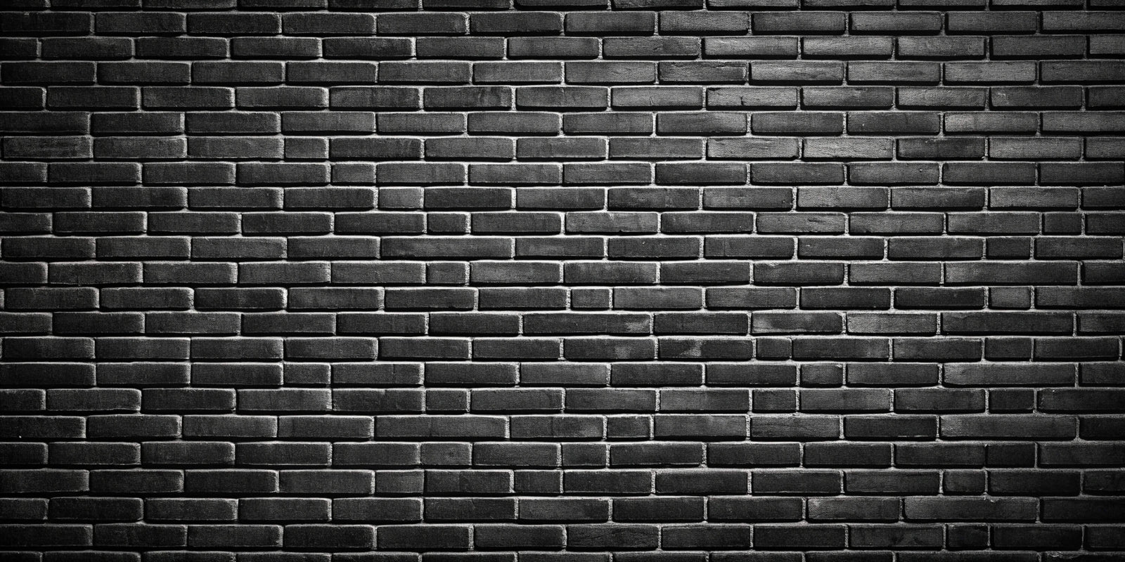 Papier Peint Pierre - Mur de Briques Noir Mat