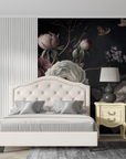 Floral Wallpaper - Slate Grey Spring Roses
