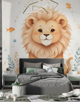 Papier Peint Enfant - Lionceau Mignon dans la Savane