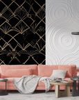 Art Deco Wallpaper - Golden Geometric Patterns