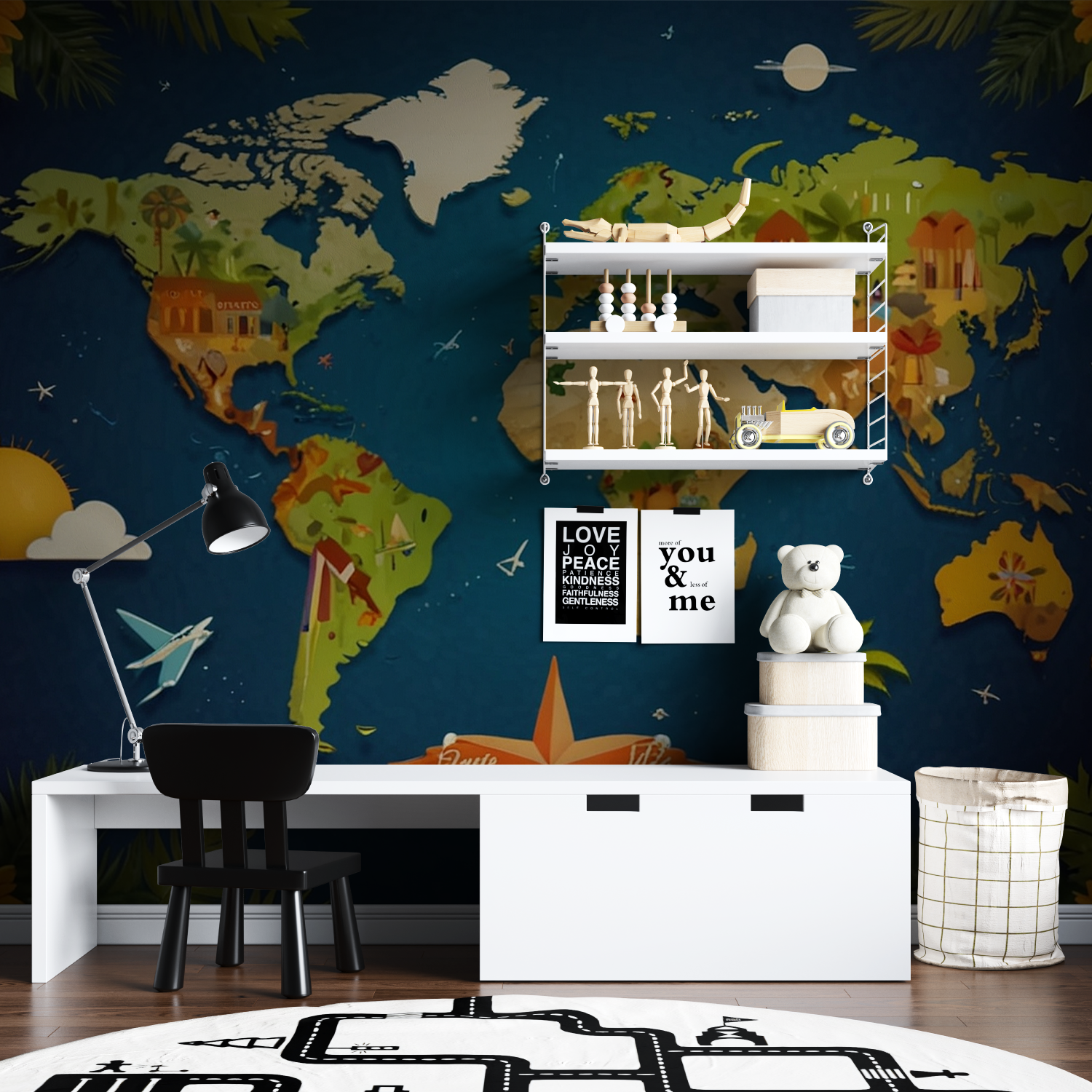 Children's Wallpaper World Map