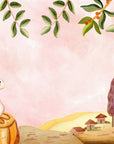 Softness Wallpaper – White Rabbit Sitting Watercolor Landscape