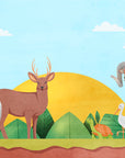 Papier peint animaux – Faune illustrée pour enfant