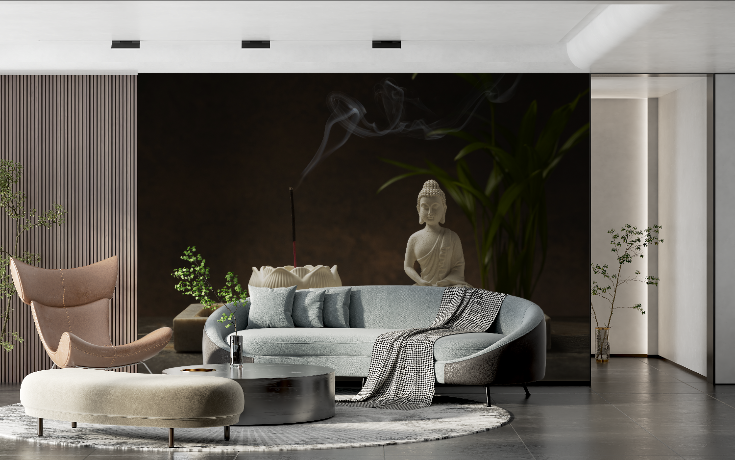 Zen Buddha Incense Wallpaper