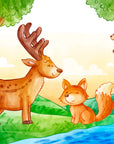 Papier peint enfant – Animaux de la forêt joyeux