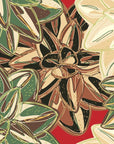 Papier peint nature - feuillage et fleurs d'antan dorées