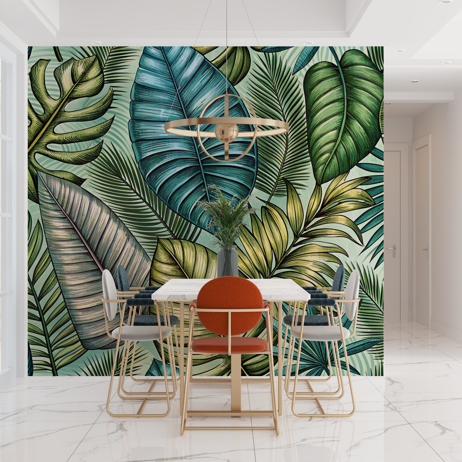 Papier Peint Tropical - Jungle Illustrée