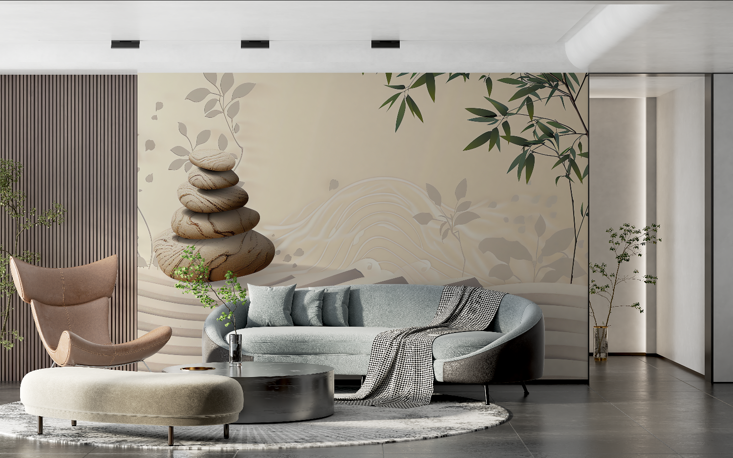 Papier Peint Art & Déco - Sérénité Zen au Lotus