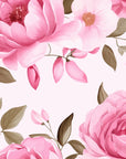 Papier peint fleuri - pivoines romantiques roses
