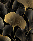 Papier Peint Feuillage - Éventails Dorés de Ginkgo