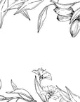 Papier peint nature - guirlande de feuilles suspendues