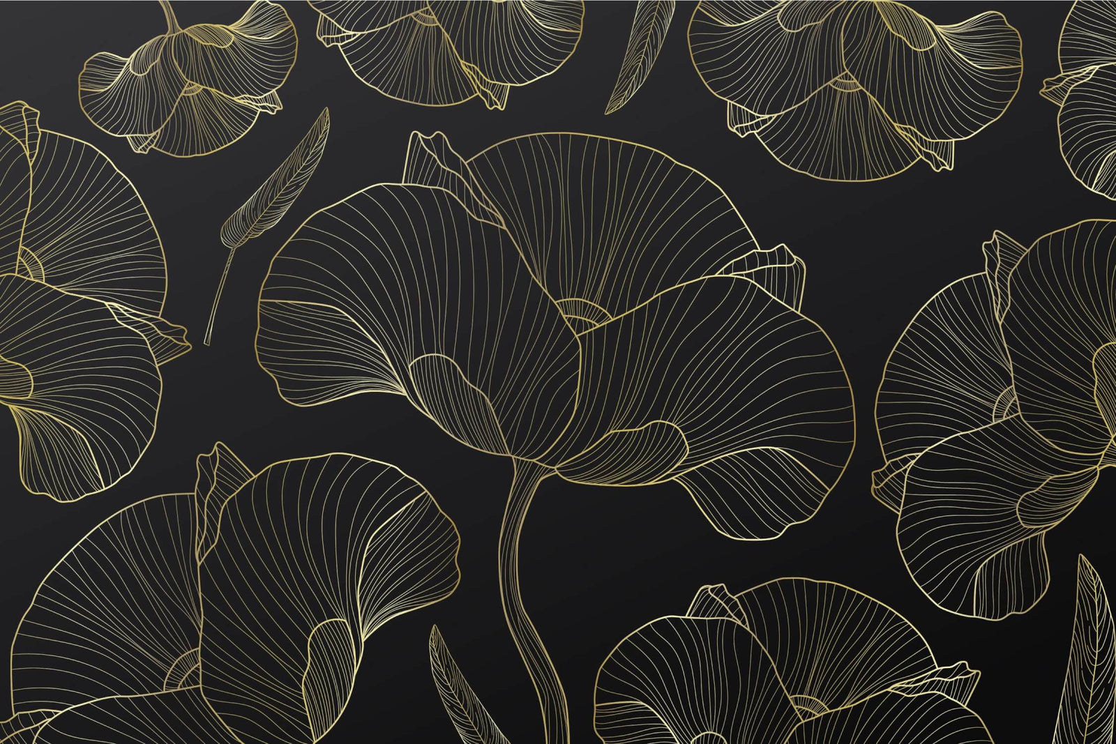 Floral Wallpaper - Delicate Flower Sketch