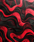 Papier Peint Art & Déco - Vagues de Magma Rouge et Noir