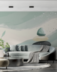Japanese Wallpaper - Zen Serenity, Pebbles and Foliage