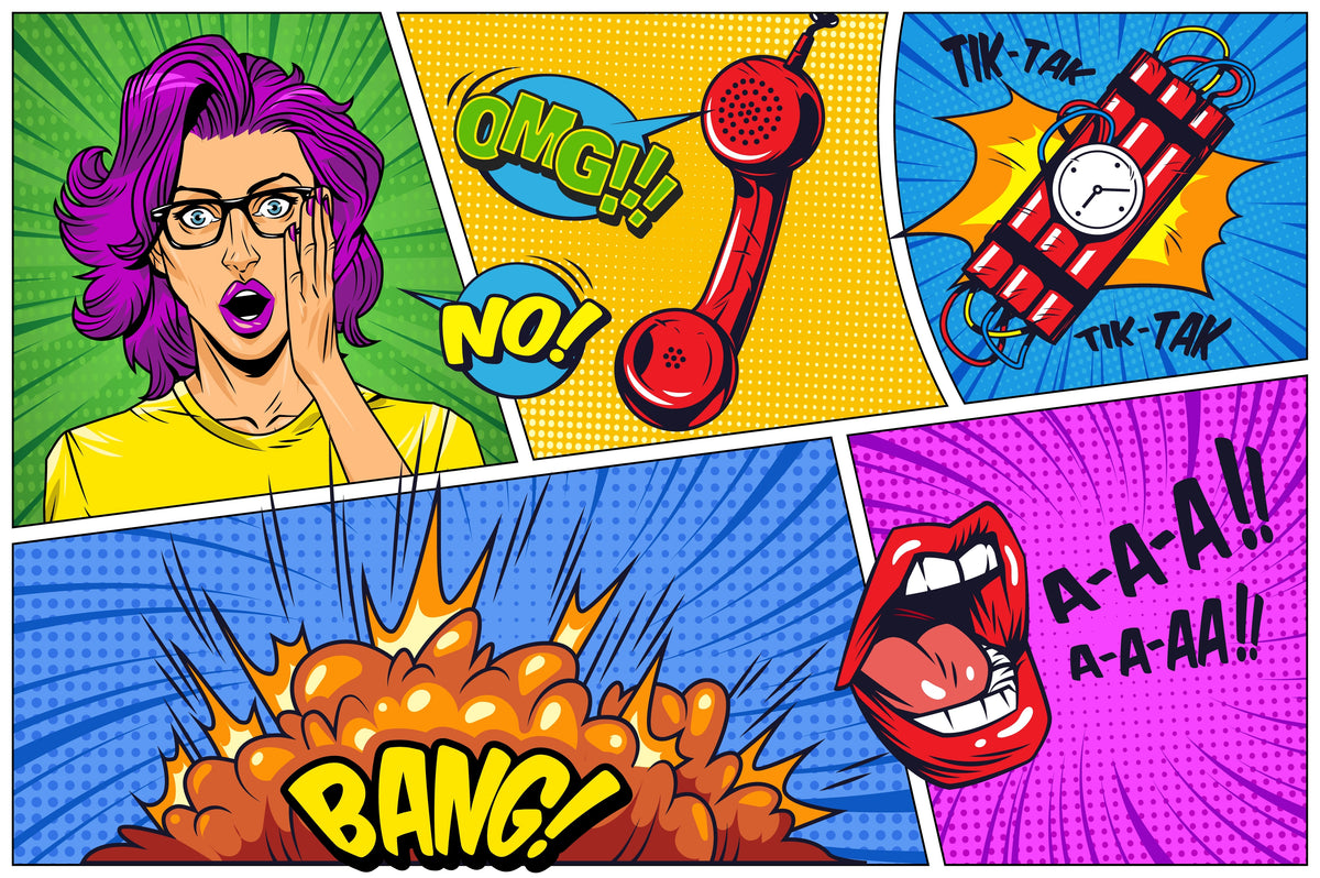 Pop art wallpaper - Retro comic book decor