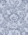 Papier peint rétro - dentelle florale bleu pastel