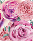 Papier peint fleuri - brassée pivoines violettes