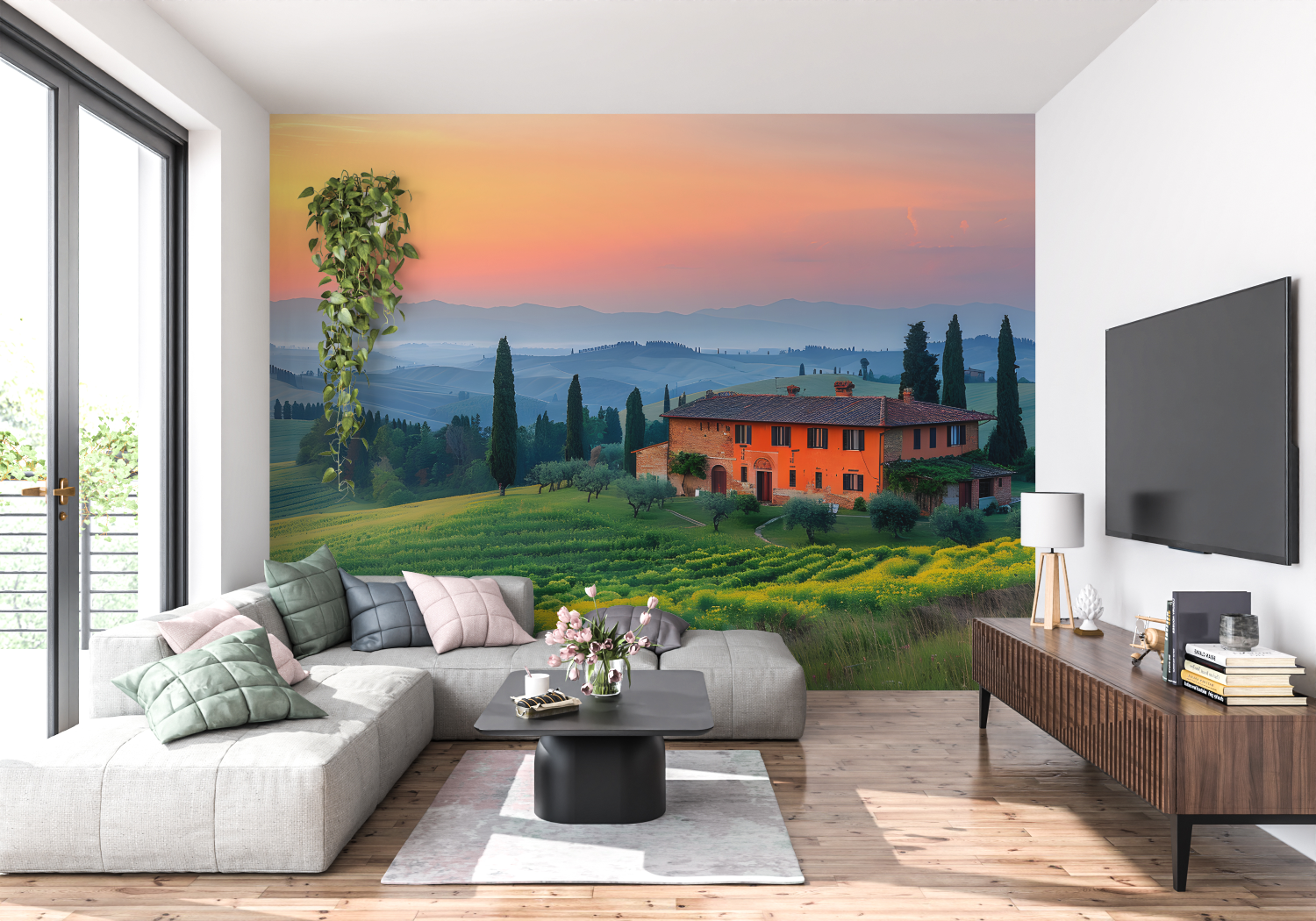 Panoramic Wallpaper Tuscan Landscape