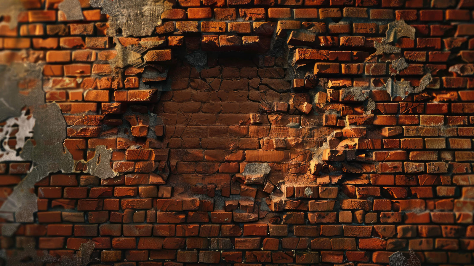 Papier Peint Art & Déco - Mur de Briques en Ruine
