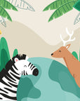Papier Peint Enfant - Animaux De La Jungle