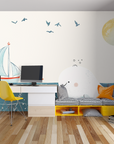 Papier Peint Enfant - Baleine Souriante
