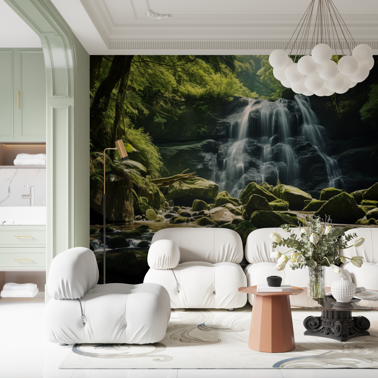 Forest Wallpaper - Lush Waterfalls