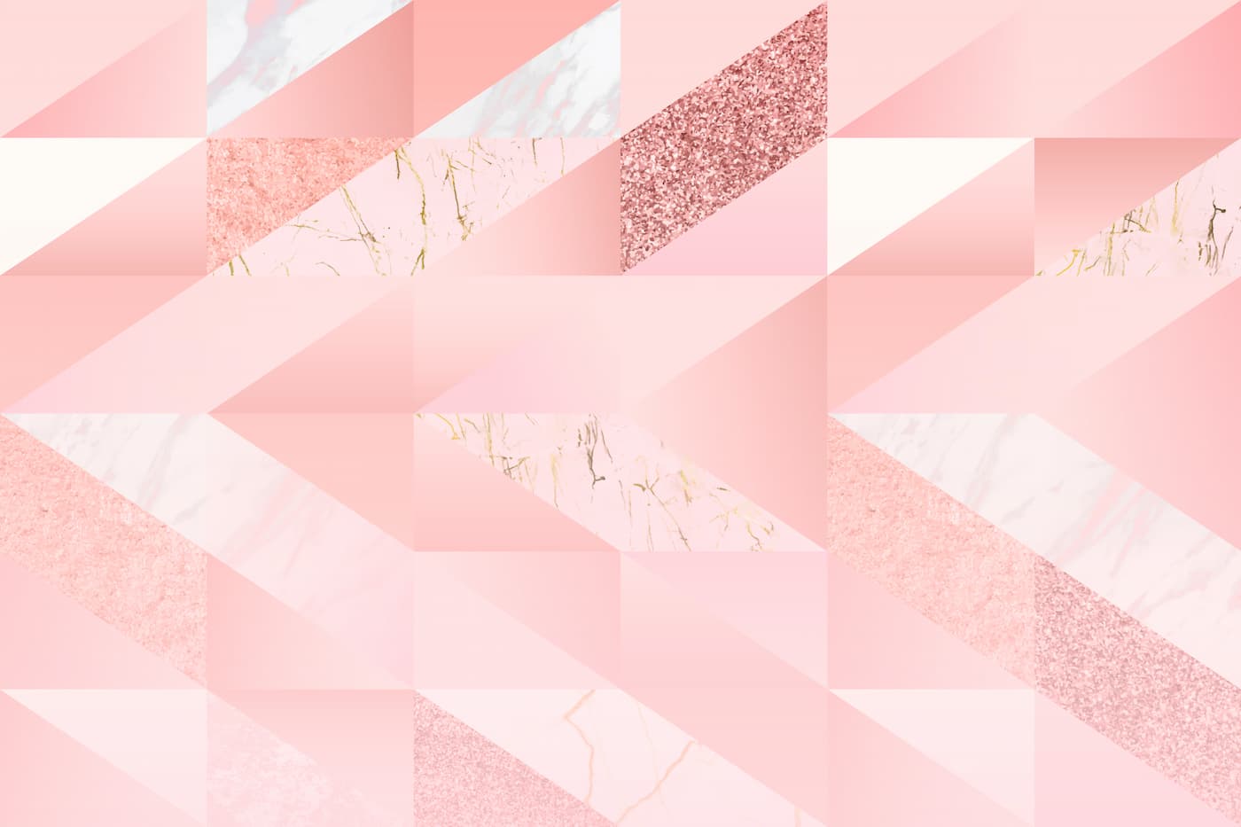 Geometric Wallpaper - Pink and Marble Gradient