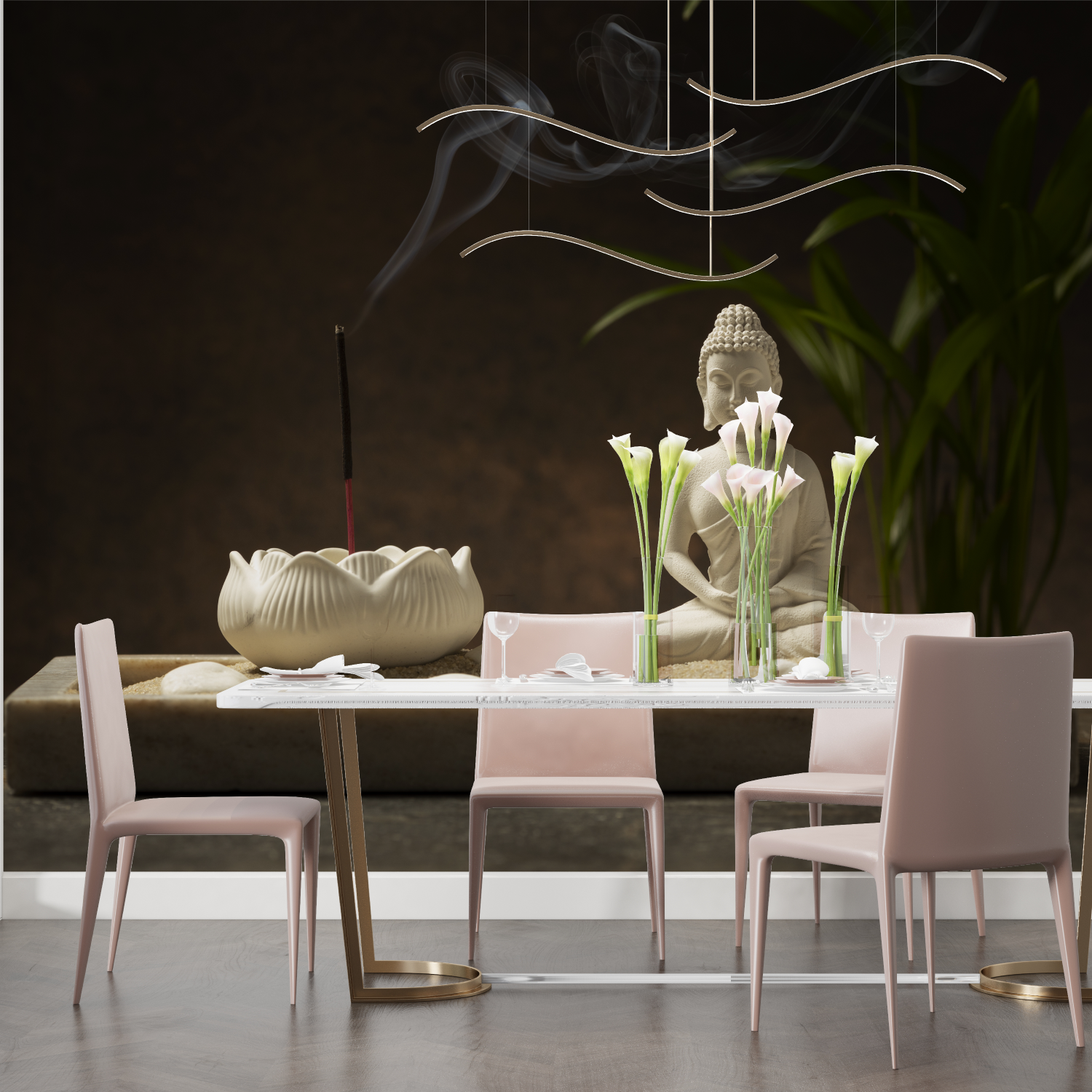 Zen Buddha Incense Wallpaper