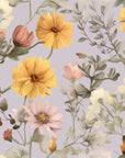 Papier peint fleuri - herbier sauvage vintage