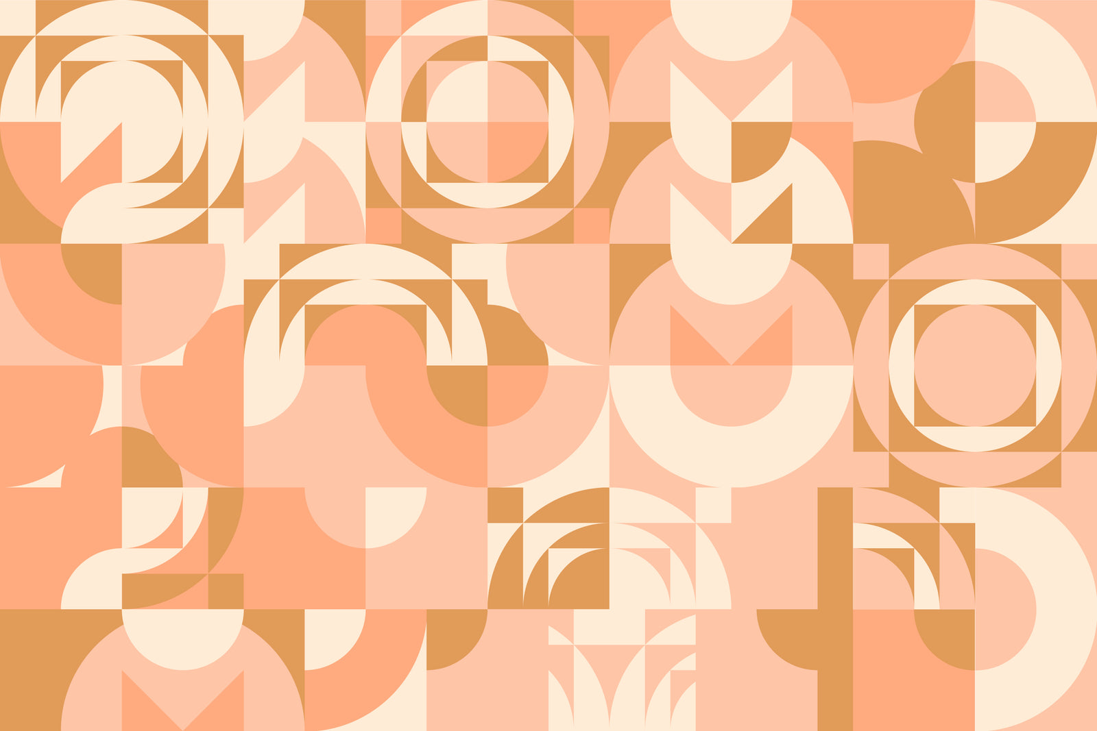 Geometric wallpaper – Pastel retro pattern