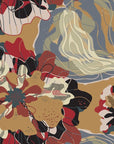 Nature wallpaper - russet leaf and vintage flower patterns
