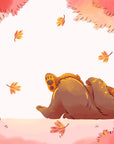 Papier peint enfant – Ours d’automne paisible