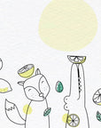 Papier peint Enfant – Animaux dessinés et citrons frais