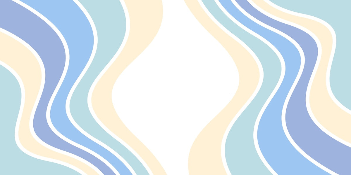 Papier peint rétro - fines vagues bleues