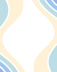 Papier peint rétro - fines vagues bleues