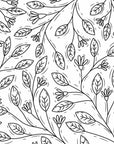 Papier Peint Noir et Blanc - Bourgeons