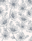 Papier Peint Noir Et Blanc - Mur De Fleurs