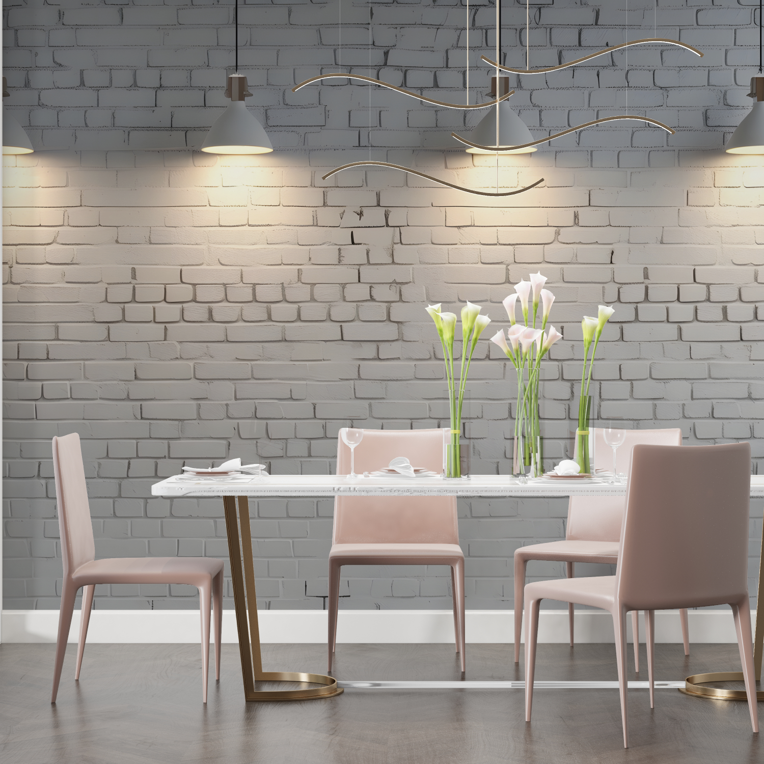 3D Brick Wallpaper Trompe L'Oeil