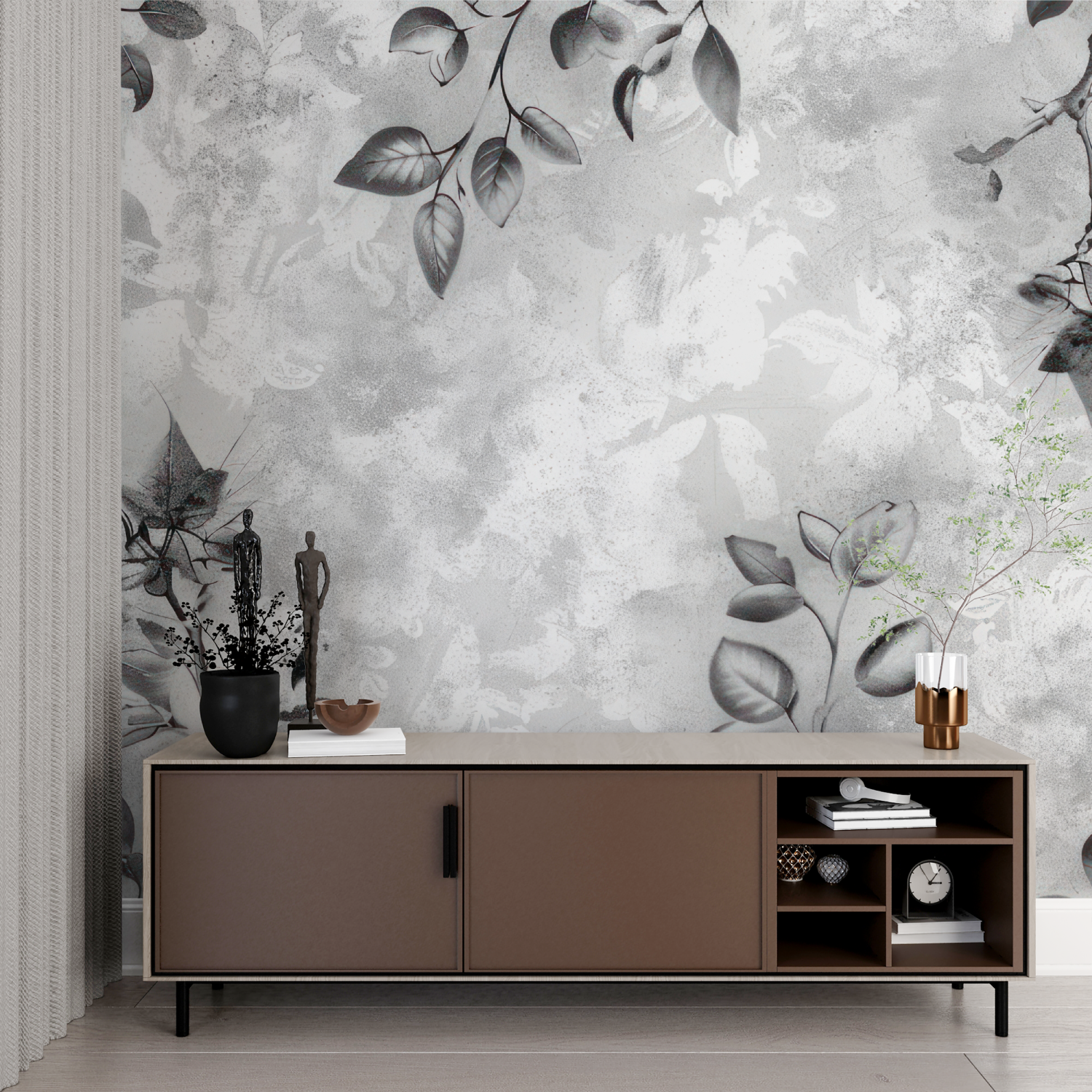 Papier Peint Nature - Jardin de Roses Blanches