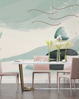 Japanese Wallpaper - Zen Serenity, Pebbles and Foliage