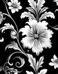 Floral Wallpaper - Royal Peonies Black and White