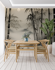 Japanese Wallpaper - Mist and Bamboo Landscape