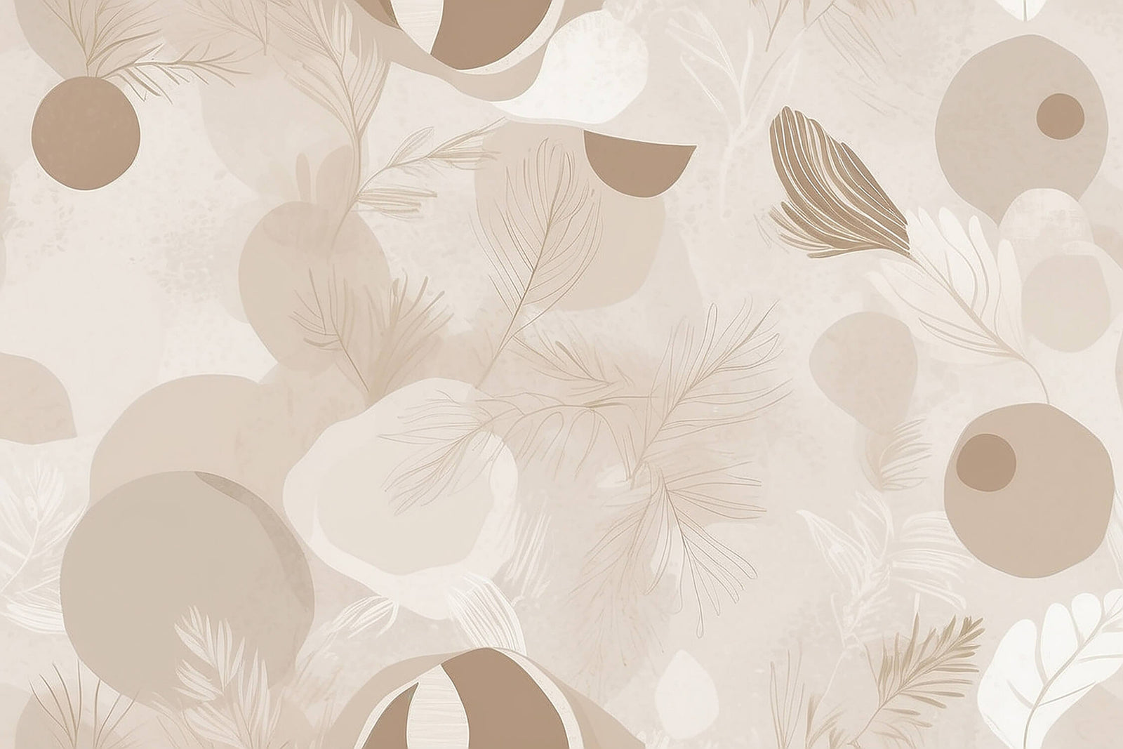 Floral Wallpaper - Sepia Botanical Patterns