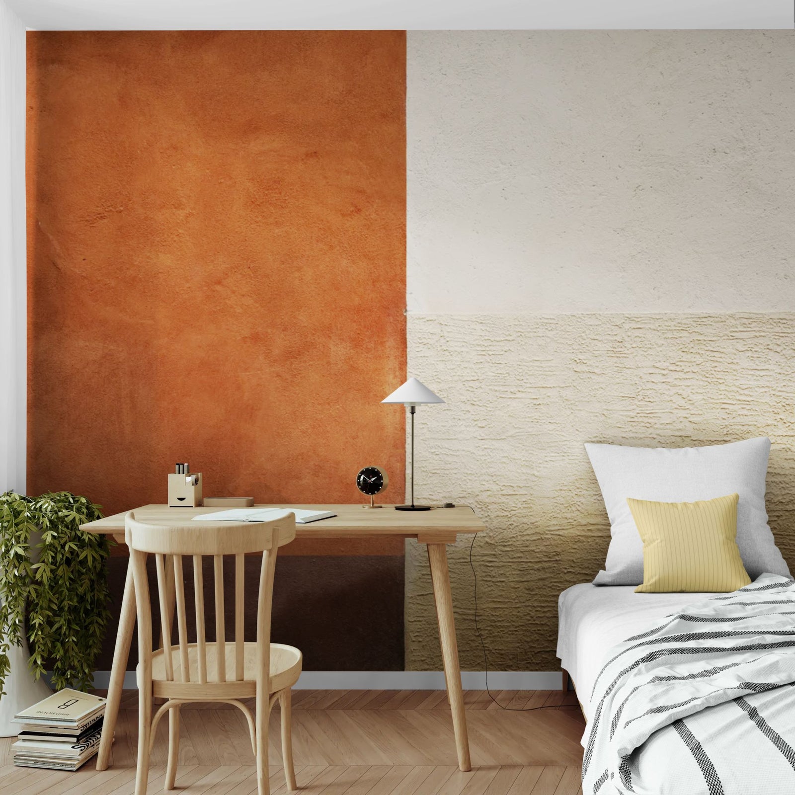 Papier Peint Pierre – Murs Terre Cuite & Sable