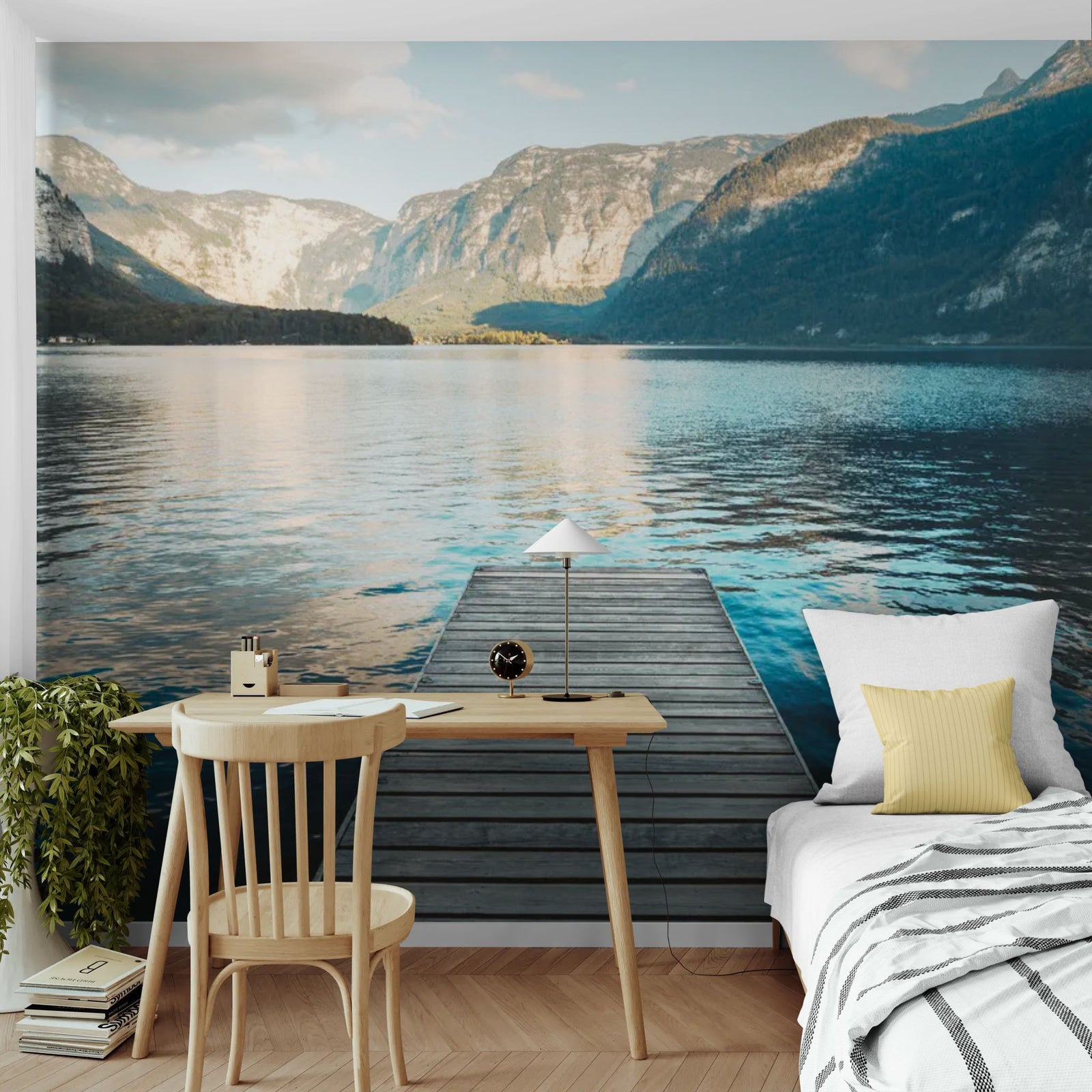 Papier Peint Paysage - Jetée sur Eau Calme