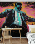 Papier Peint Pop Art - Businessman Style Néon