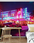 Miami Wallpaper - Neon Art Deco Supercar